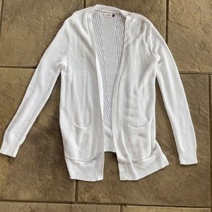 White cardigan